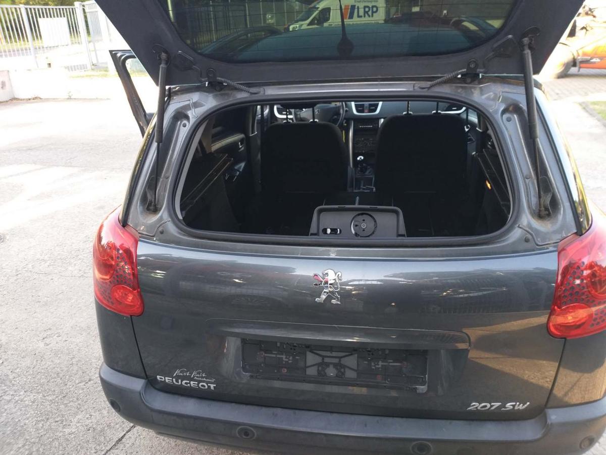 Peugeot 207SW original Heckklappe ohne Heckscheibe KTP Grau Shark Bj.2008